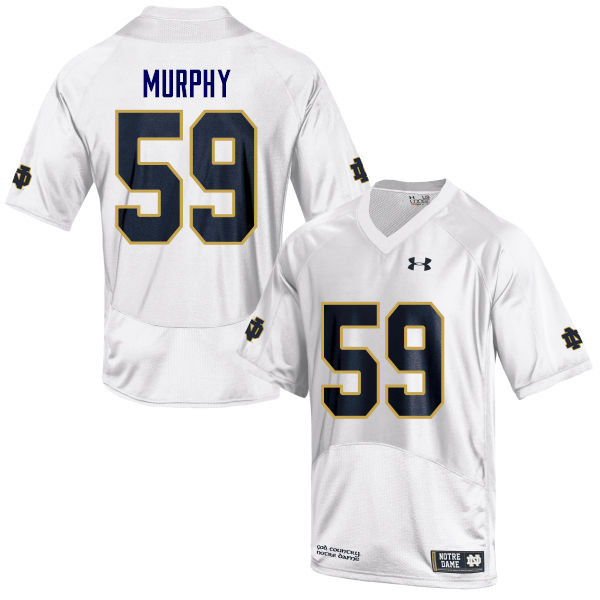 Men #40 Kier Murphy Notre Dame Fighting Irish College Football Jerseys-White